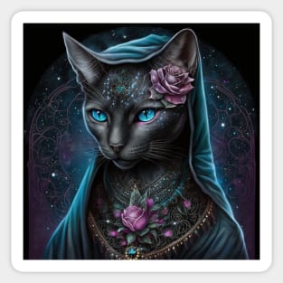 Gothic Beauty Abyssinian Cat Sticker